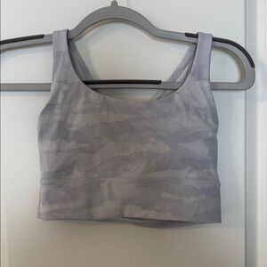 lululemon athletica Light Gray Camo Sports Bra